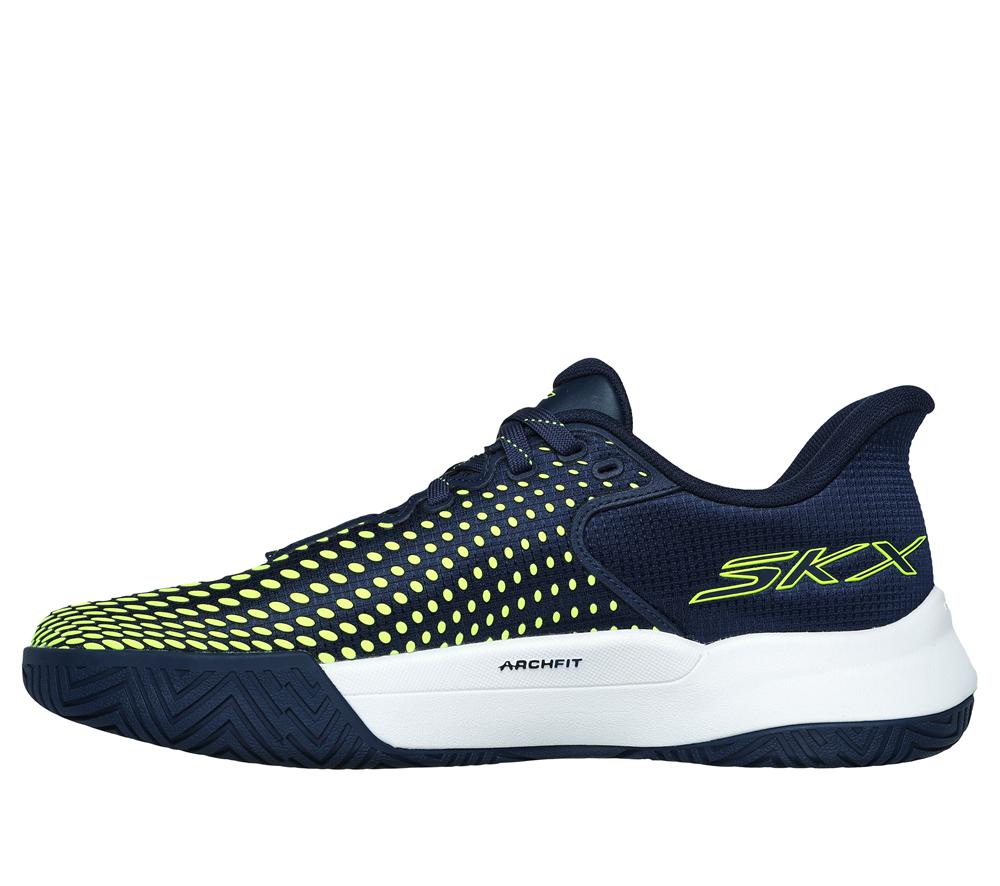 Men Skechers Slip-ins: Viper Court Elite Hands Free Slip Ins Navy / Yellow  USA |  1905-WJVQE