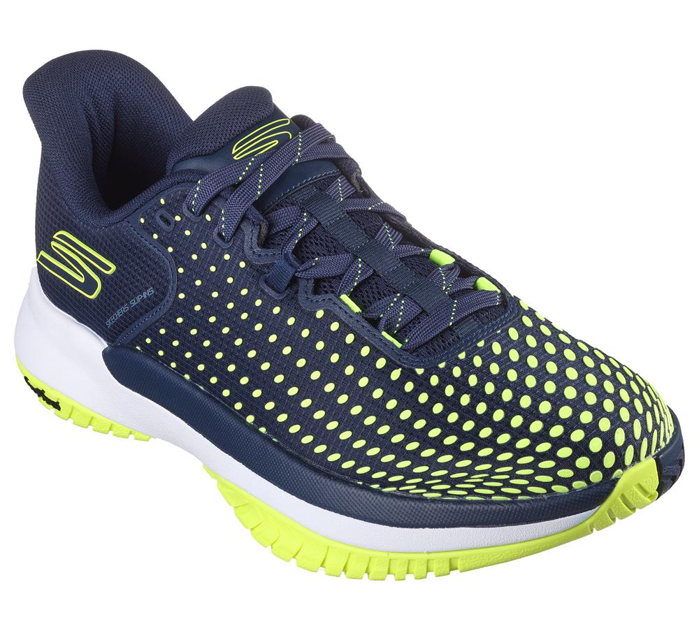 Men Skechers Slip-ins: Viper Court Elite Hands Free Slip Ins Navy / Yellow  USA |  1905-WJVQE
