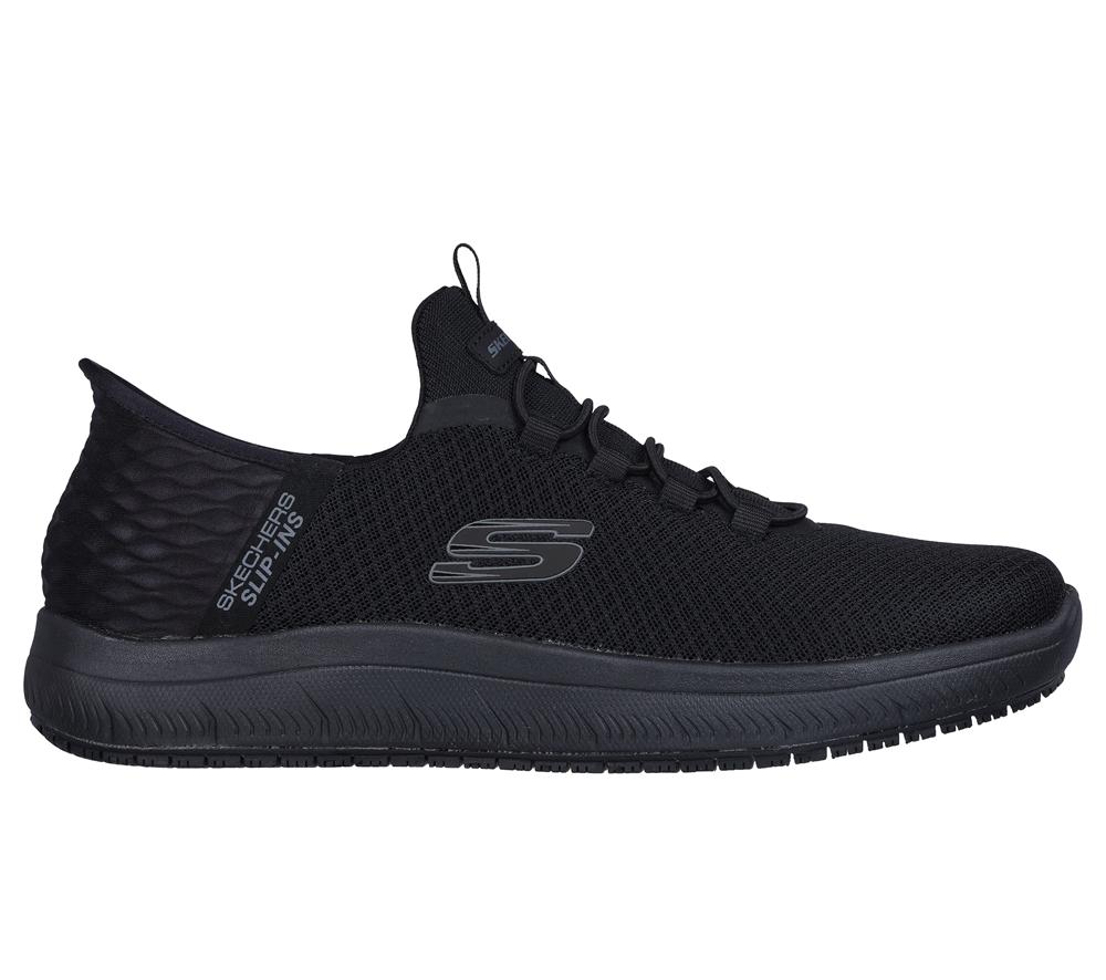 Men Skechers Slip-ins Work Slip-Resistant: Summits - Colsin Work Shoes Black  USA |  5361-HZROW