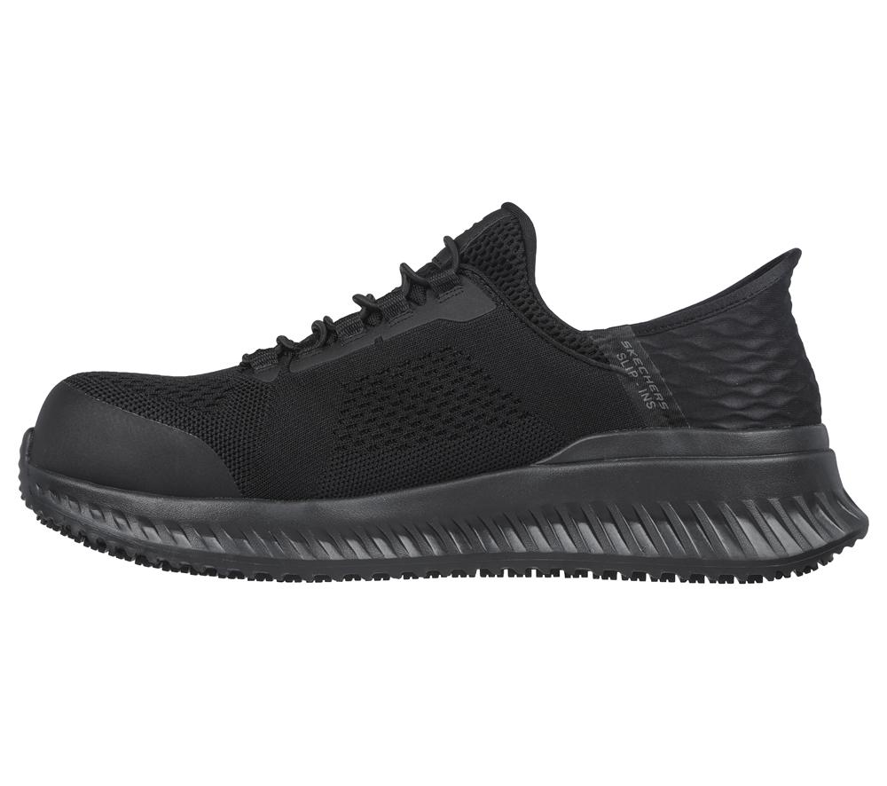 Men Skechers Slip-ins Work: Tilido - Fletchit Work Shoes Black  USA |  8197-RMJKC