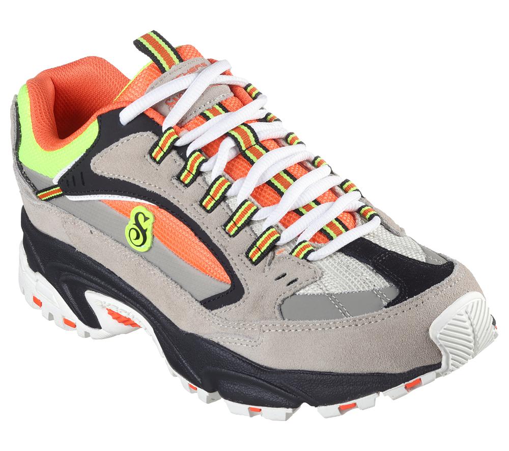Men Skechers Snoop Dogg: Stamina - Snoop '91 Lace Up Grey / Orange  USA |  1058-DMUQB