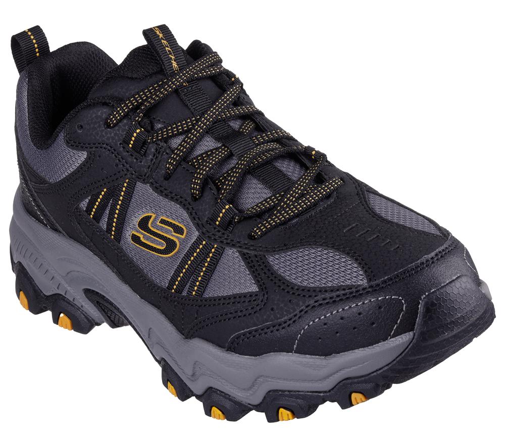 Men Skechers Stamina AT - Upper Stitch Lace Up Black / Charcoal  USA |  3478-GXDMS