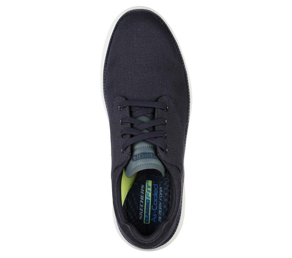 Men Skechers Status 2.0 - Burbank Smart Shoes Navy  USA |  4071-EVLOX