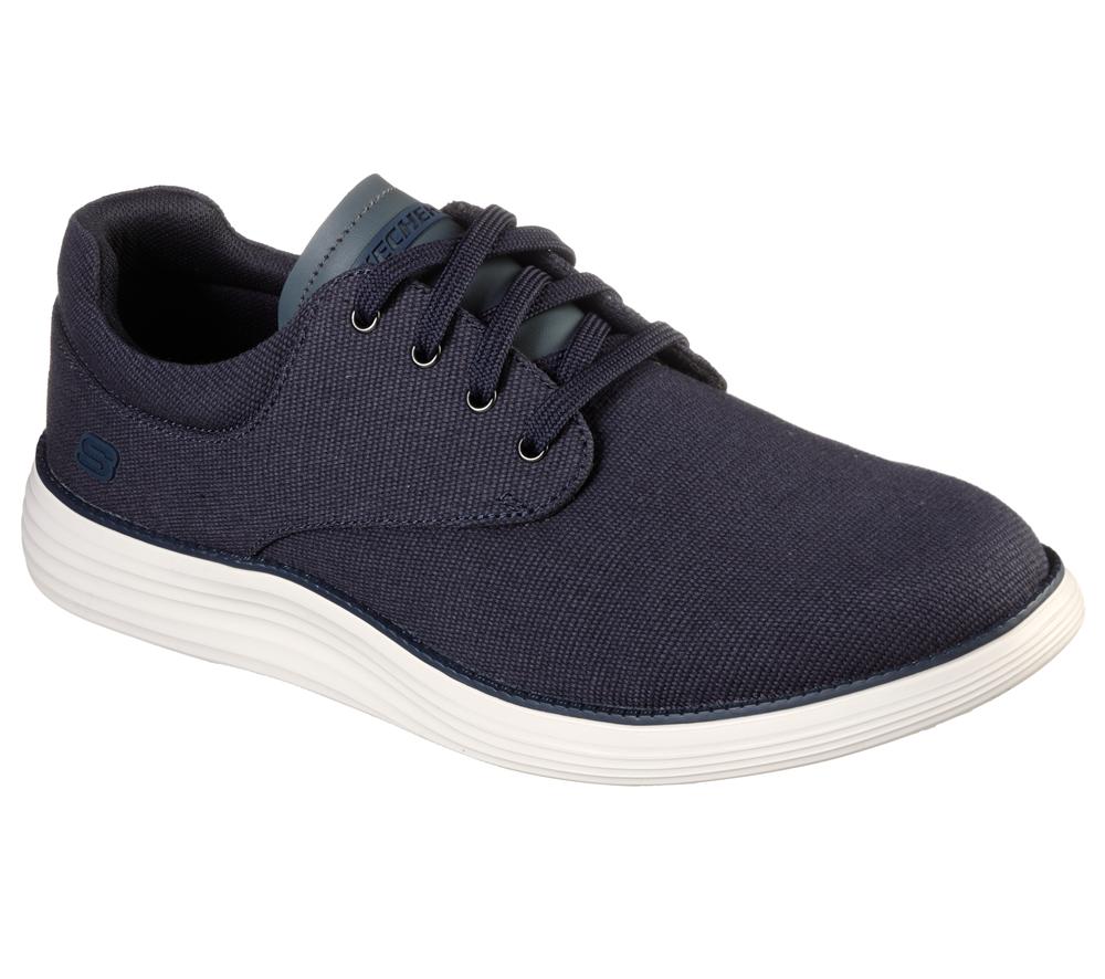 Men Skechers Status 2.0 - Burbank Smart Shoes Navy  USA |  4071-EVLOX