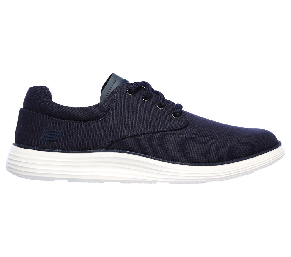 Men Skechers Status 2.0 - Burbank Smart Shoes Navy  USA |  4071-EVLOX