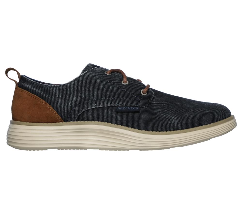 Men Skechers Status 2.0 - Pexton Sneakers Navy  USA |  6123-ODAWP