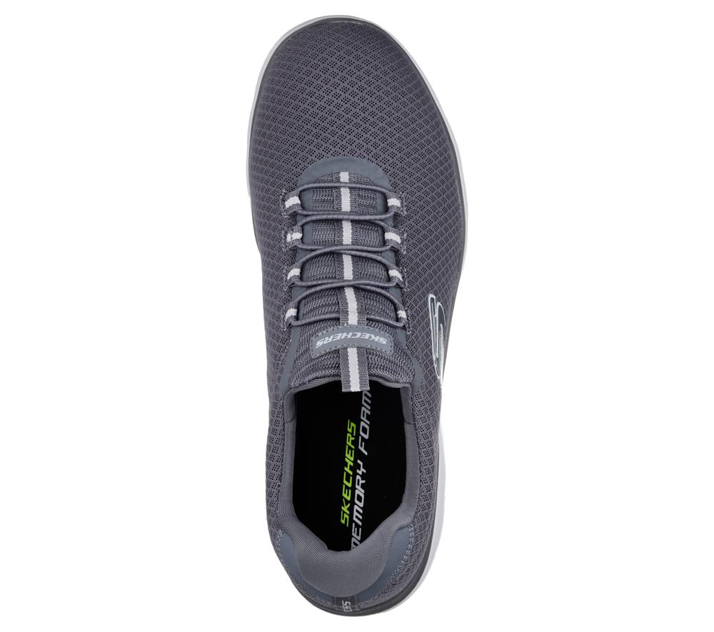 Men Skechers Summits Slip On Shoes Charcoal  USA |  2801-SZYGO