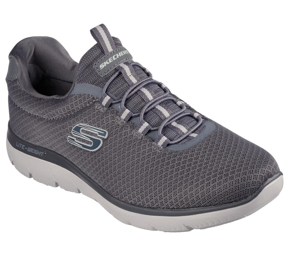 Men Skechers Summits Slip On Shoes Charcoal  USA |  2801-SZYGO