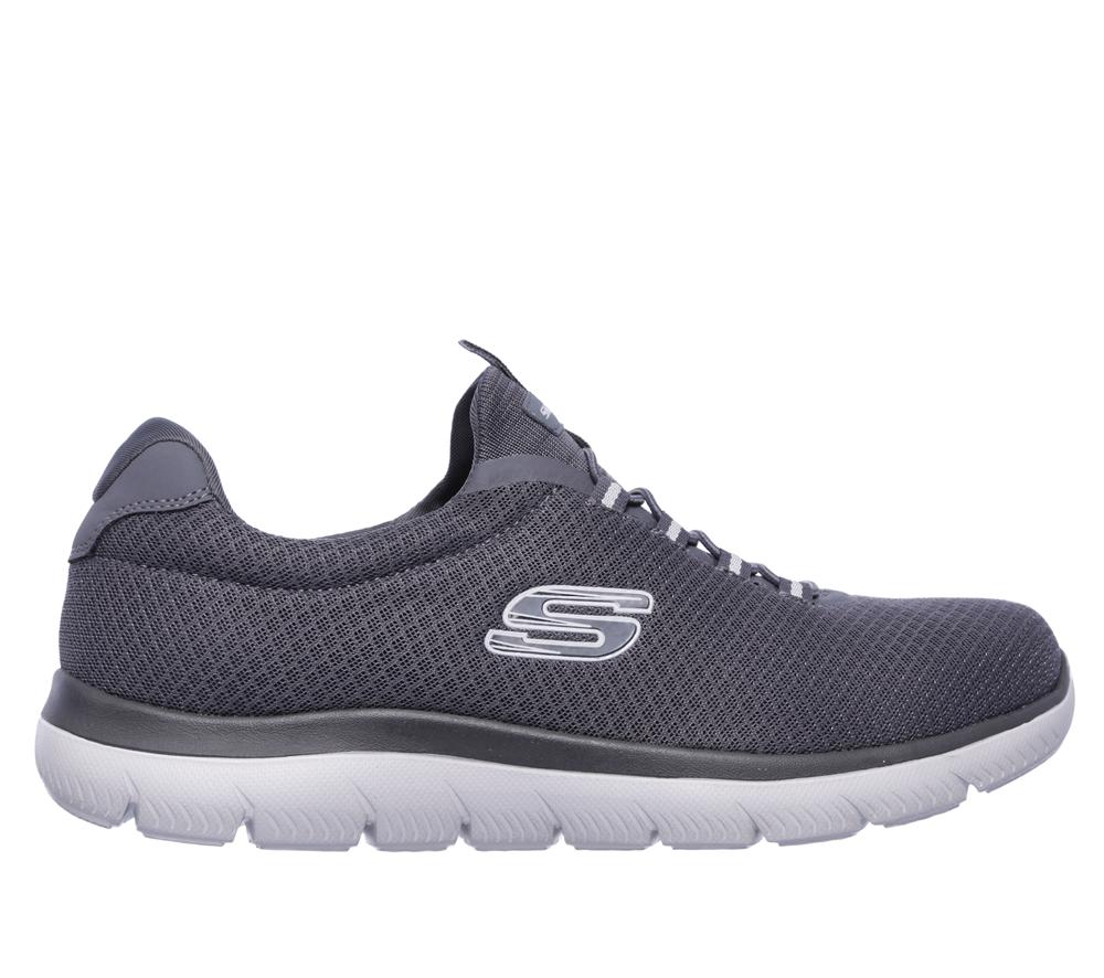 Men Skechers Summits Slip On Shoes Charcoal  USA |  2801-SZYGO