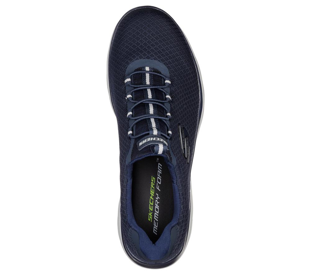 Men Skechers Summits Slip On Shoes Navy  USA |  6874-VKMXB