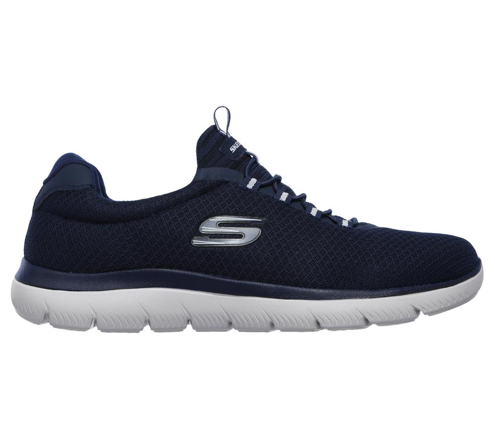 Men Skechers Summits Slip On Shoes Navy  USA |  6874-VKMXB