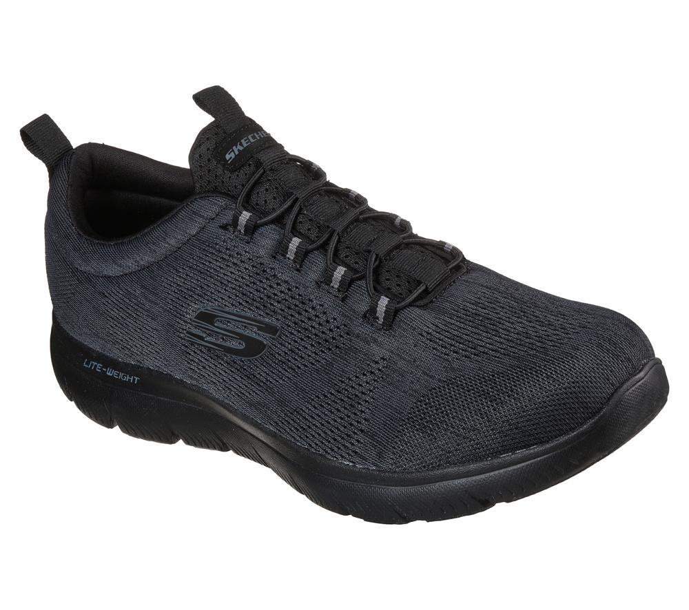 Men Skechers Summits - Louvin Sneakers Black  USA |  0521-FCTIL