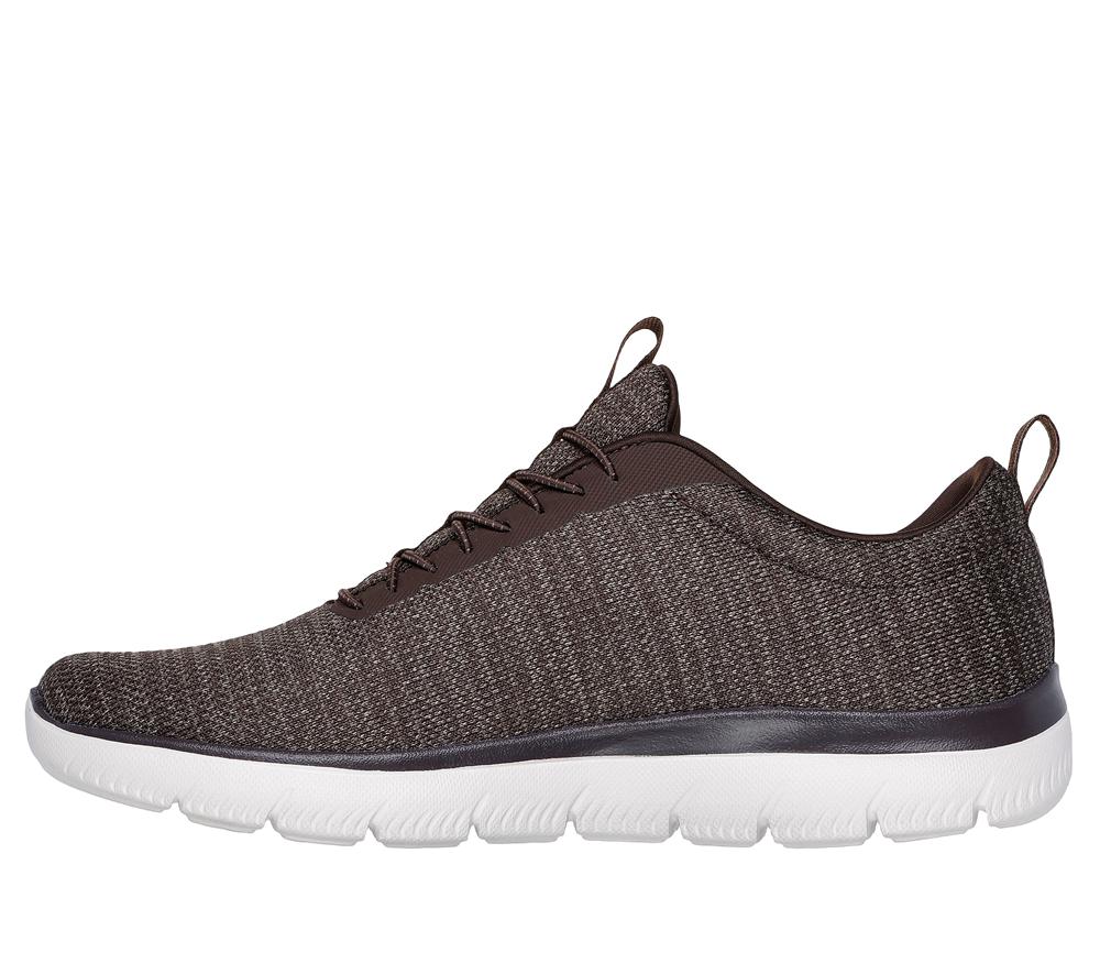 Men Skechers Summits - Sorenz Slip On Shoes Brown / Black  USA |  1749-QCAKE