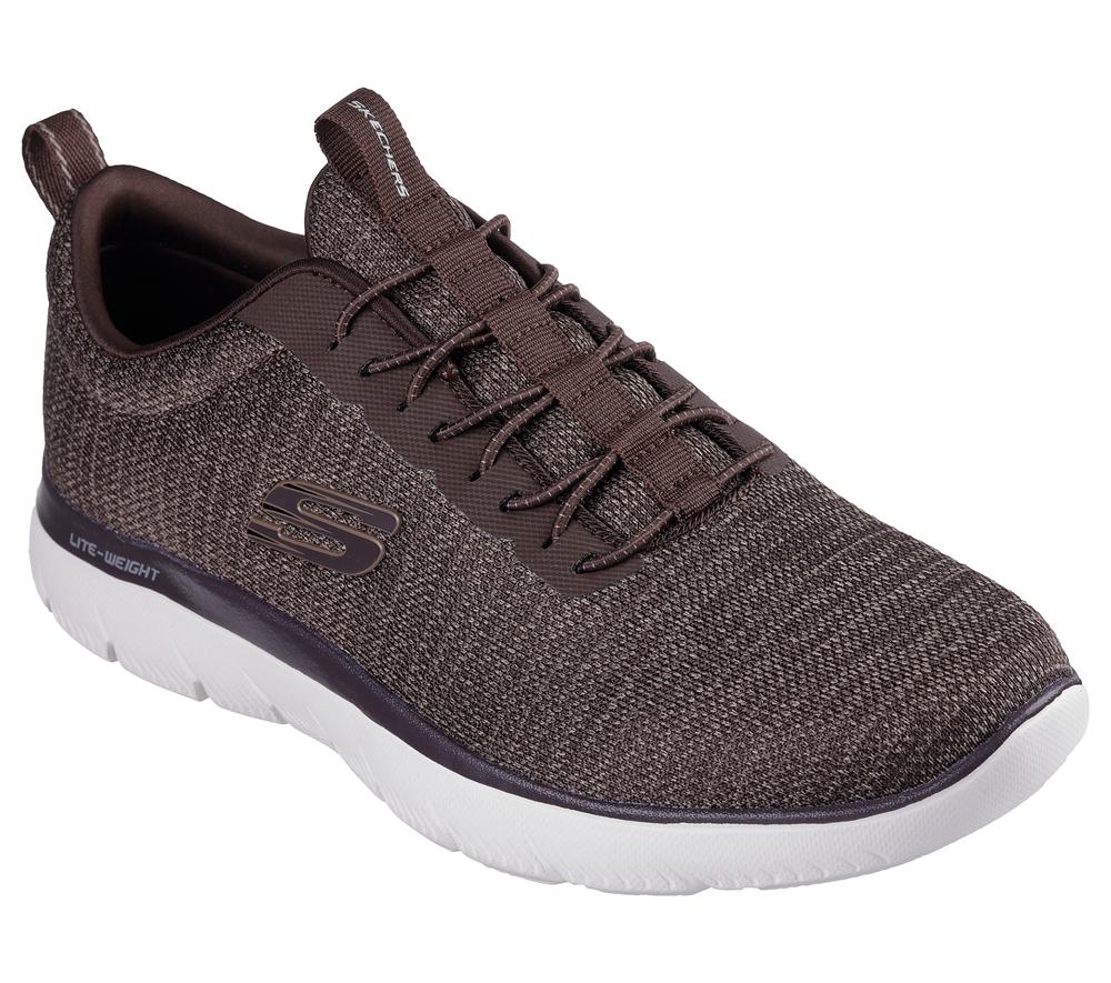 Men Skechers Summits - Sorenz Slip On Shoes Brown / Black  USA |  1749-QCAKE