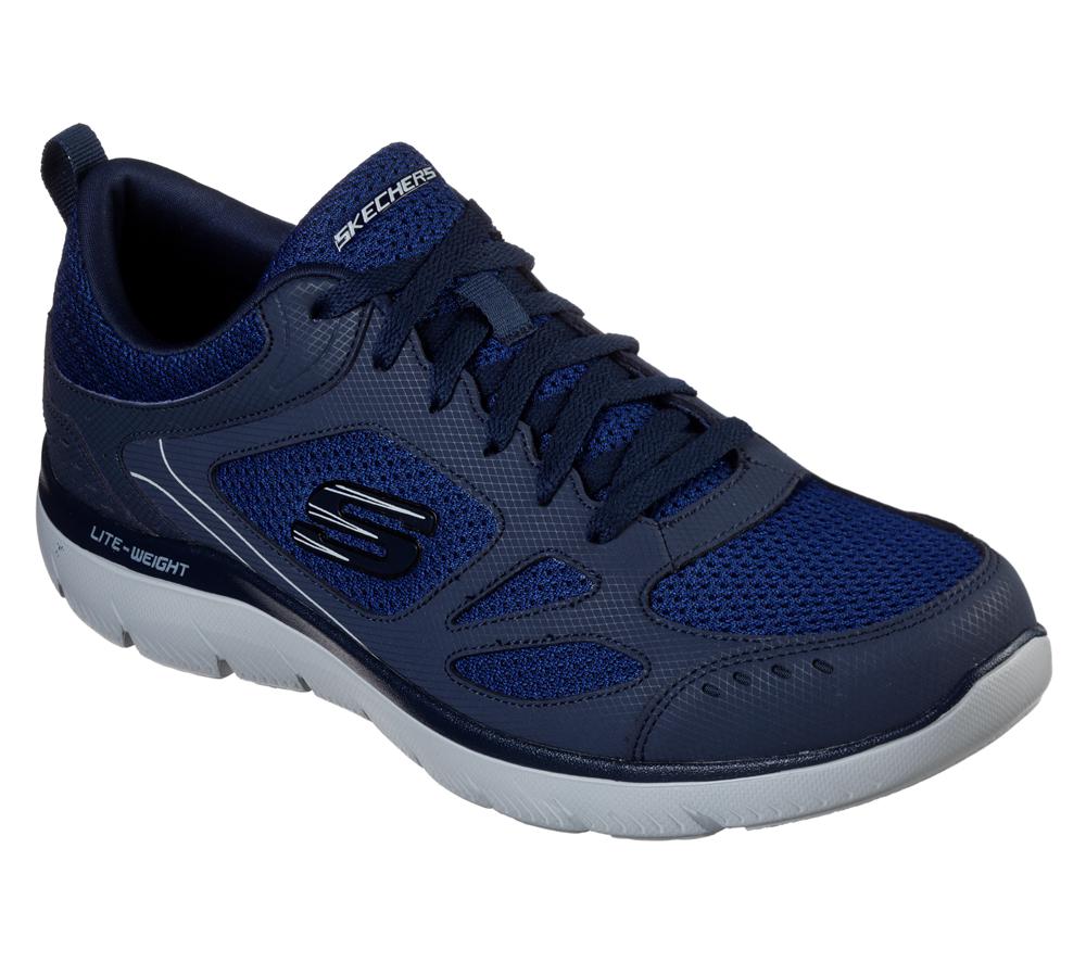 Men Skechers Summits - South Rim Lace Up Navy  USA |  3846-WCDGB