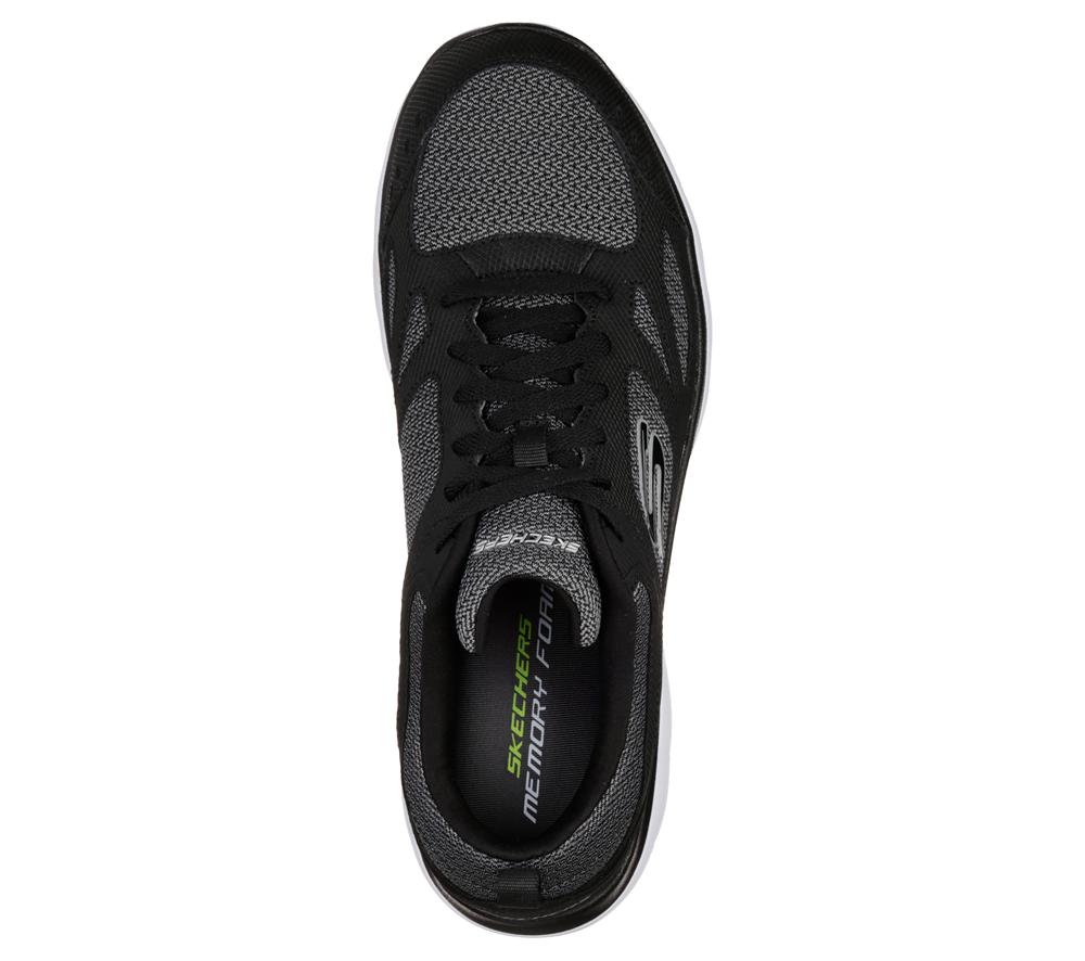 Men Skechers Summits - South Rim Lace Up Black / White  USA |  8572-SZFYH