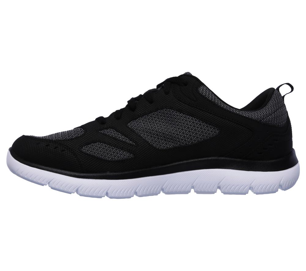 Men Skechers Summits - South Rim Lace Up Black / White  USA |  8572-SZFYH