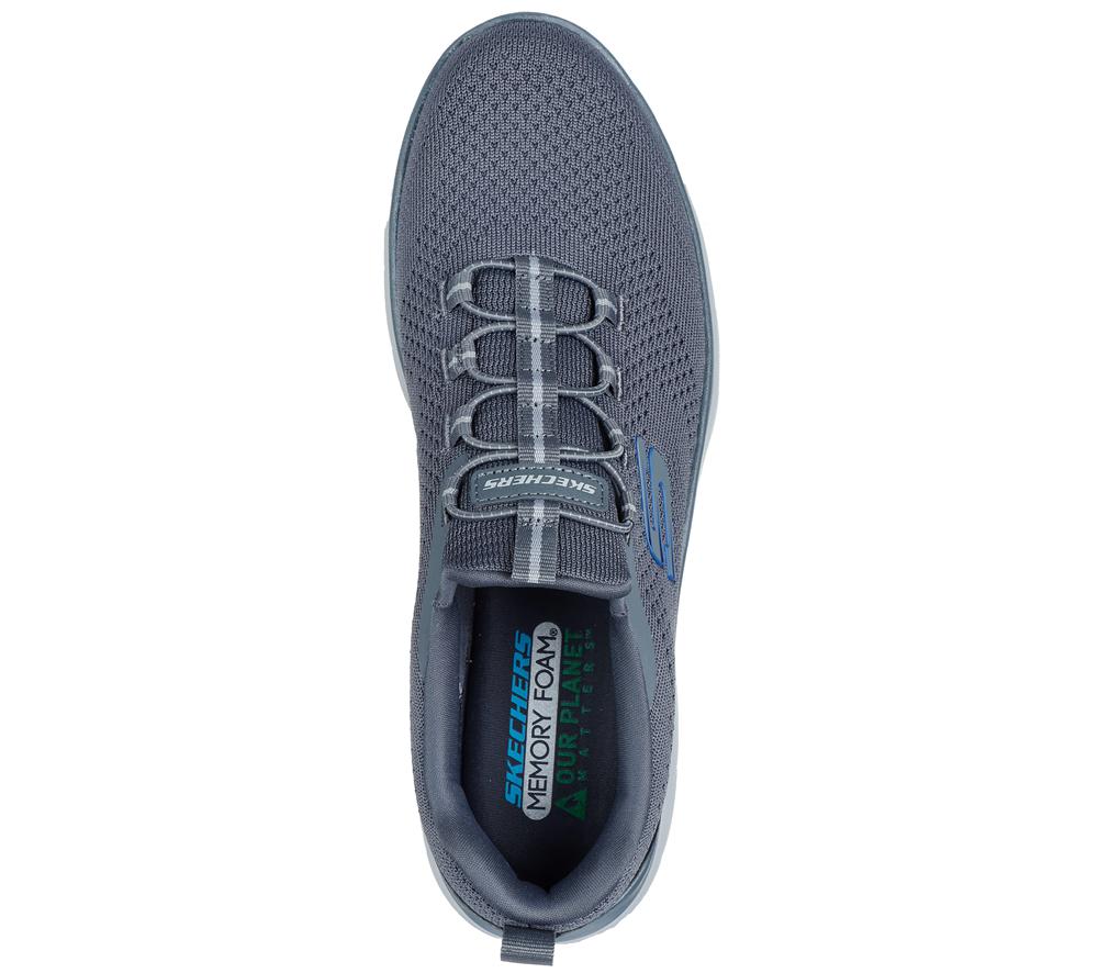 Men Skechers Summits - Tallo Slip On Shoes Charcoal  USA |  2694-EVLFY