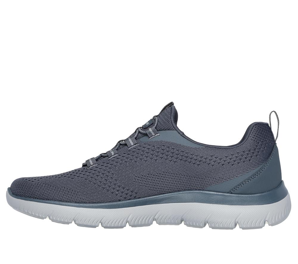 Men Skechers Summits - Tallo Slip On Shoes Charcoal  USA |  2694-EVLFY
