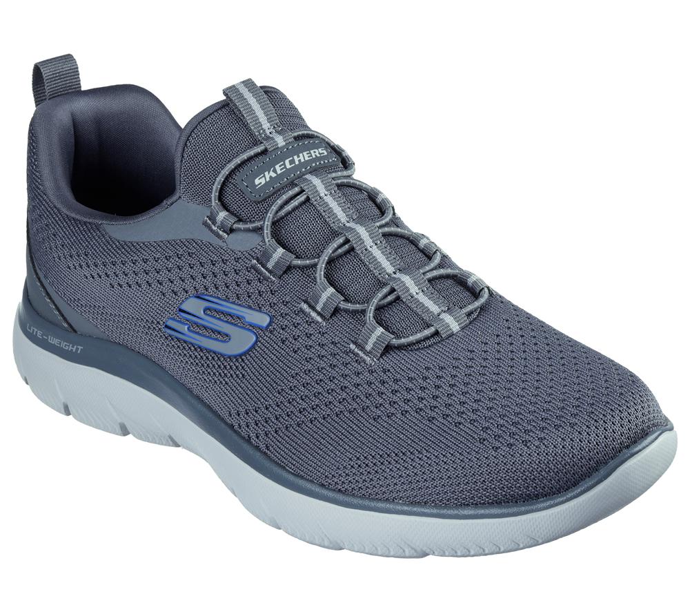 Men Skechers Summits - Tallo Slip On Shoes Charcoal  USA |  2694-EVLFY