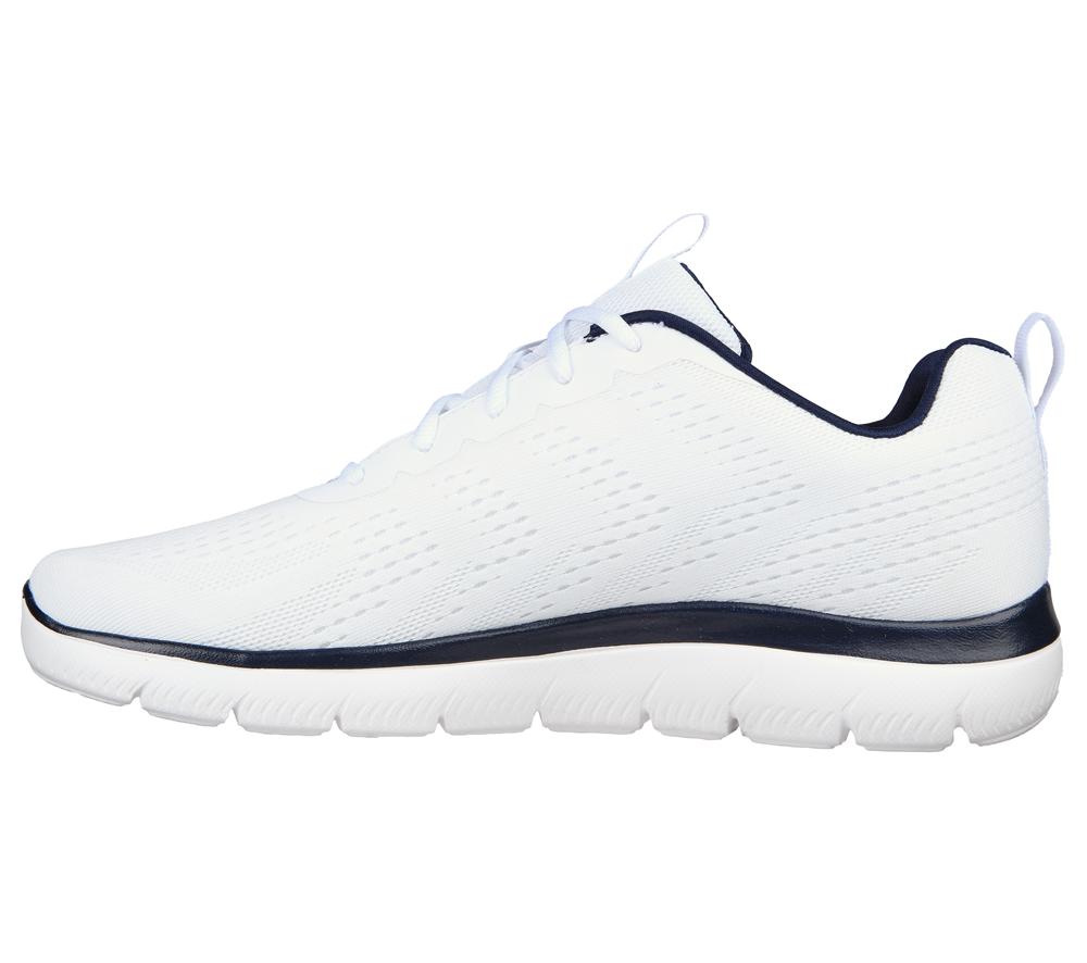 Men Skechers Summits - Torre Lace Up White / Navy  USA |  5928-QSANB
