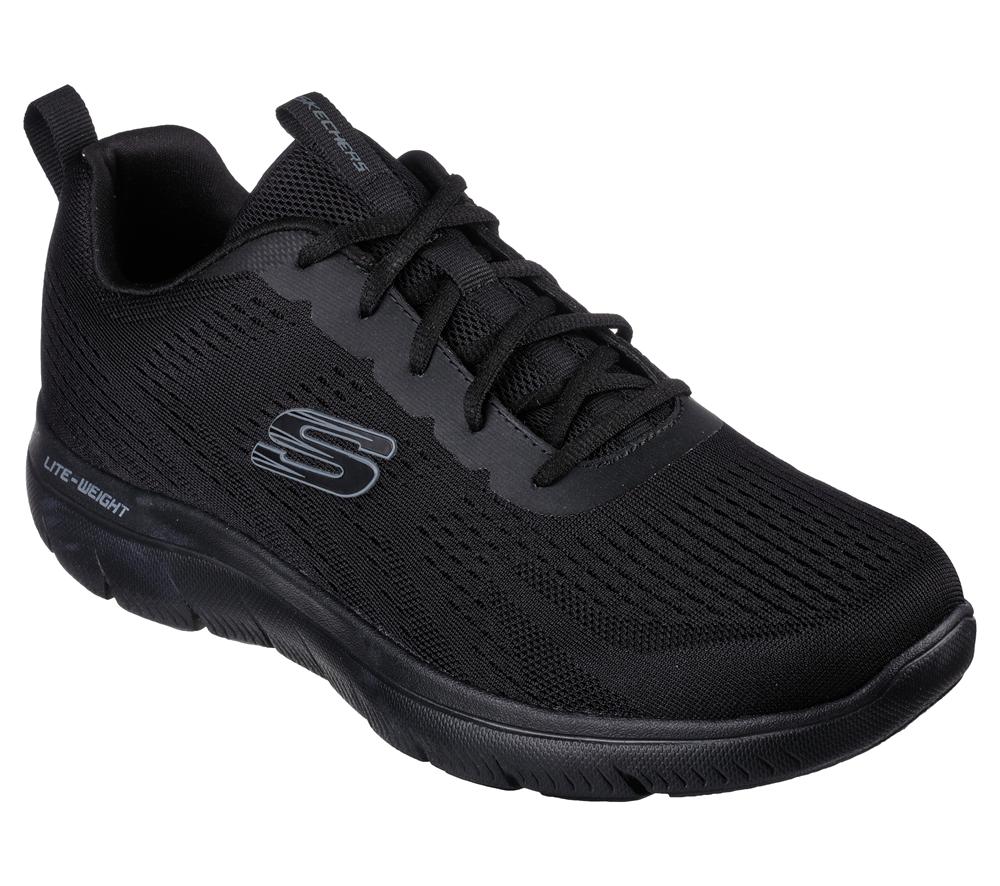 Men Skechers Summits - Torre Sneakers Black  USA |  4681-RUKHP