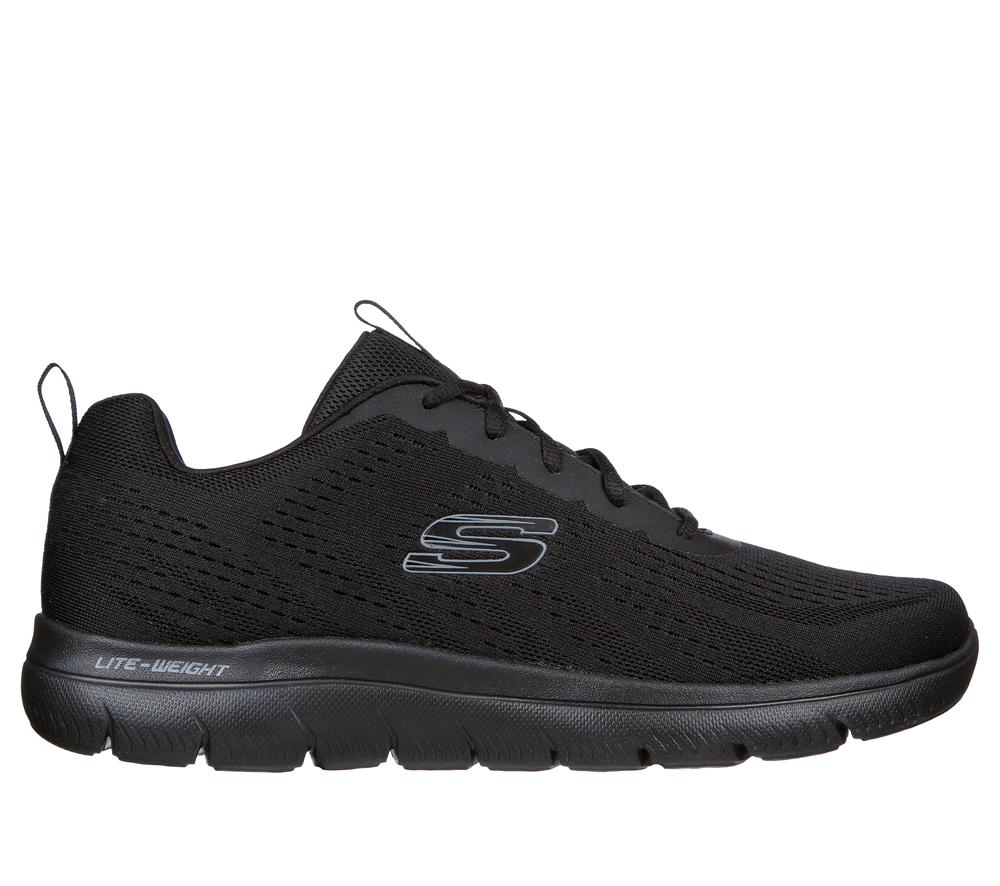Men Skechers Summits - Torre Sneakers Black  USA |  4681-RUKHP