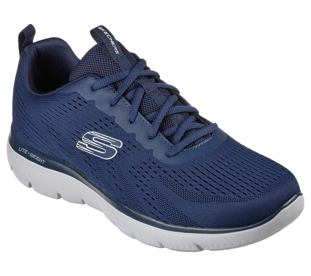 Men Skechers Summits - Torre Sneakers Navy / Gray  USA |  3417-OFNSW