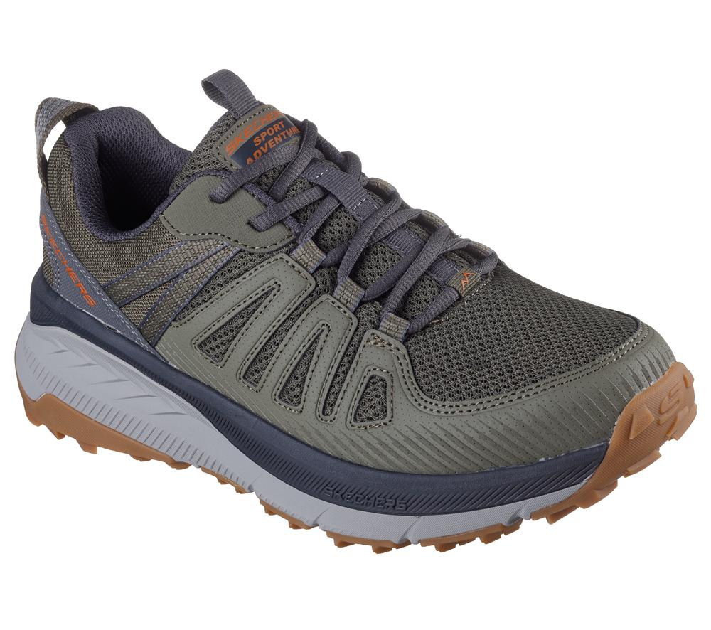 Men Skechers Switch Back - Venture Seeker Sneakers Green / Multicolor  USA |  9154-KZFUR