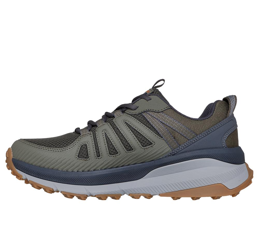 Men Skechers Switch Back - Venture Seeker Lace Up Green / Multicolor  USA |  5637-UBEHD