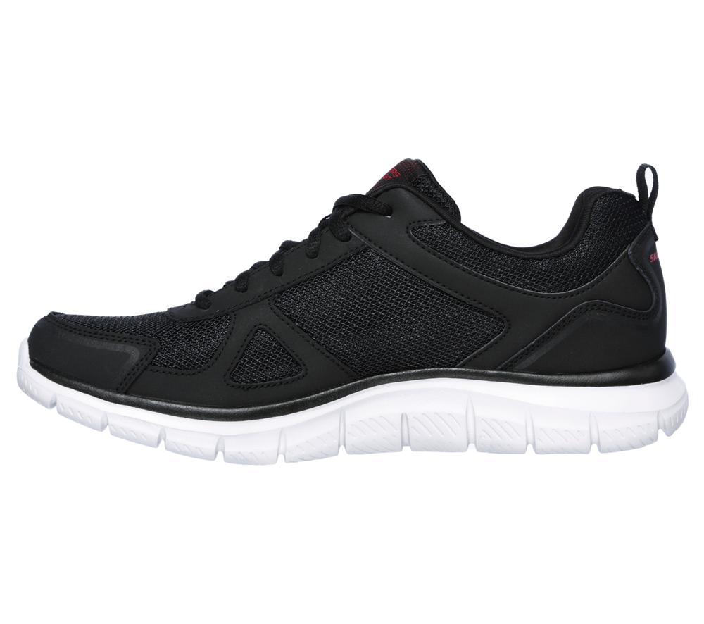 Men Skechers Track Lace Up Black / Red  USA |  4086-DUNCS