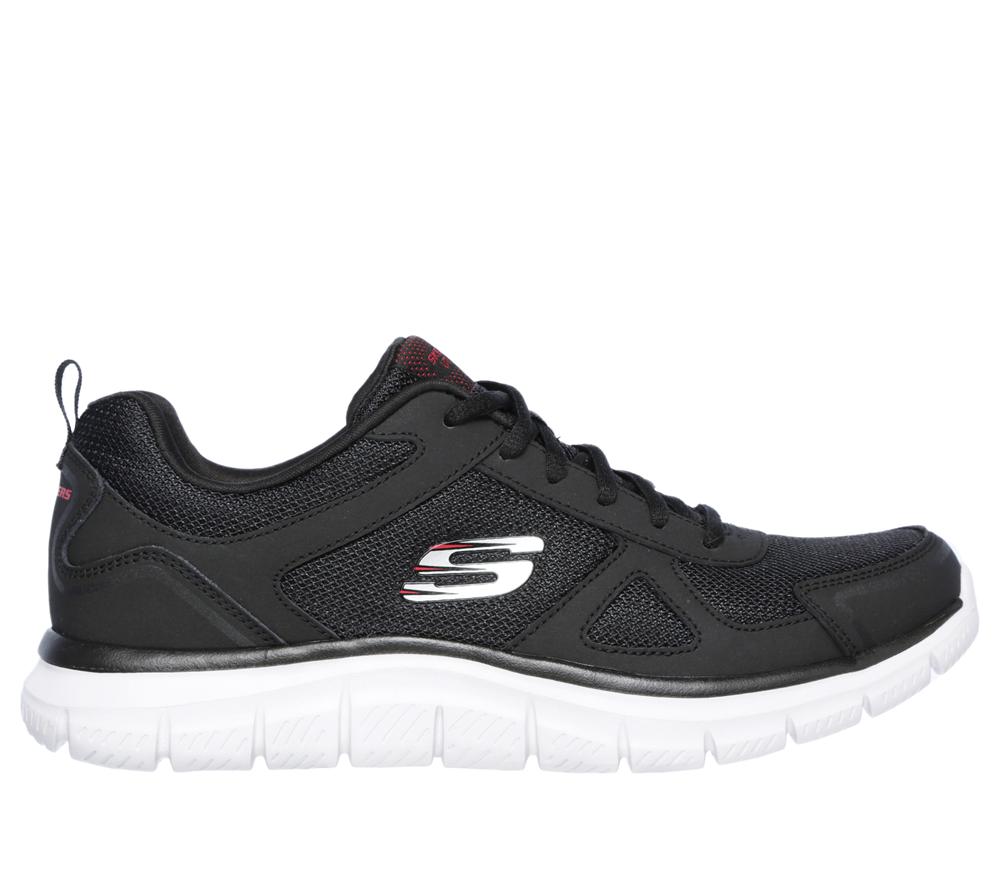 Men Skechers Track Lace Up Black / Red  USA |  4086-DUNCS