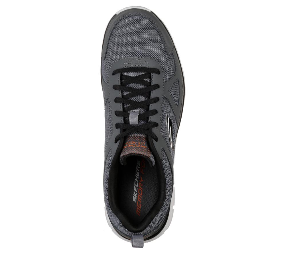 Men Skechers Track Lace Up Charcoal / Black  USA |  5942-USGEB
