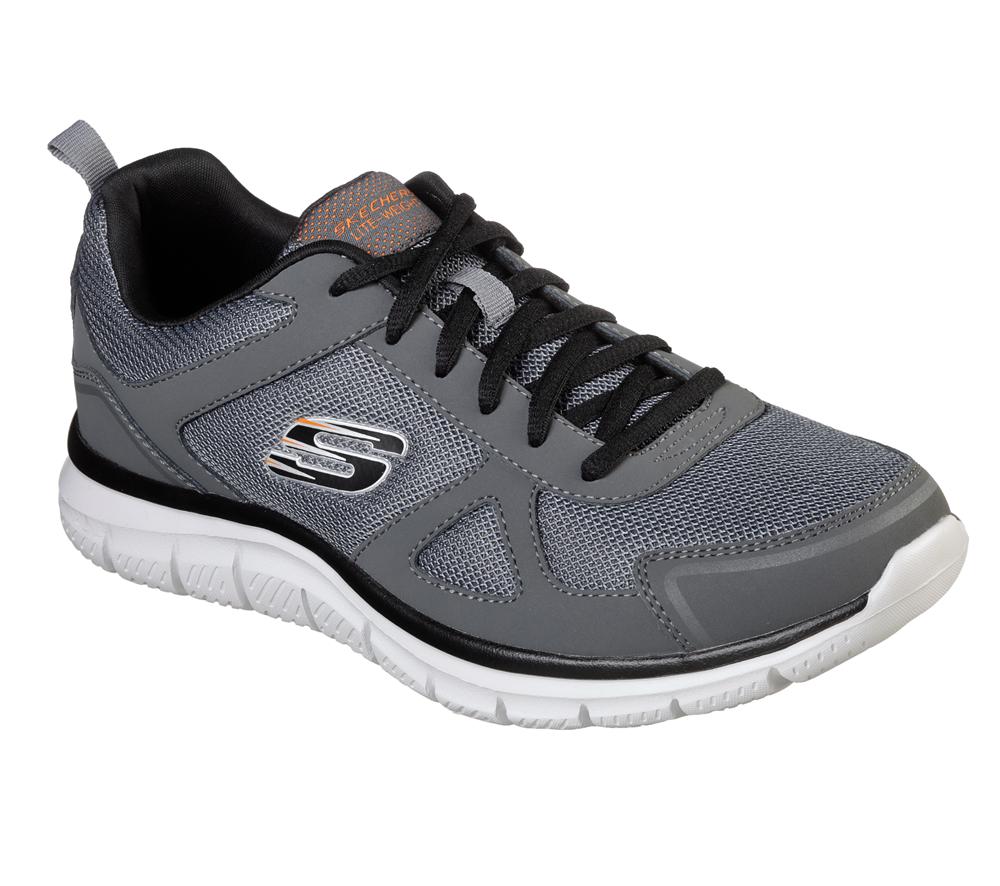 Men Skechers Track Lace Up Charcoal / Black  USA |  5942-USGEB
