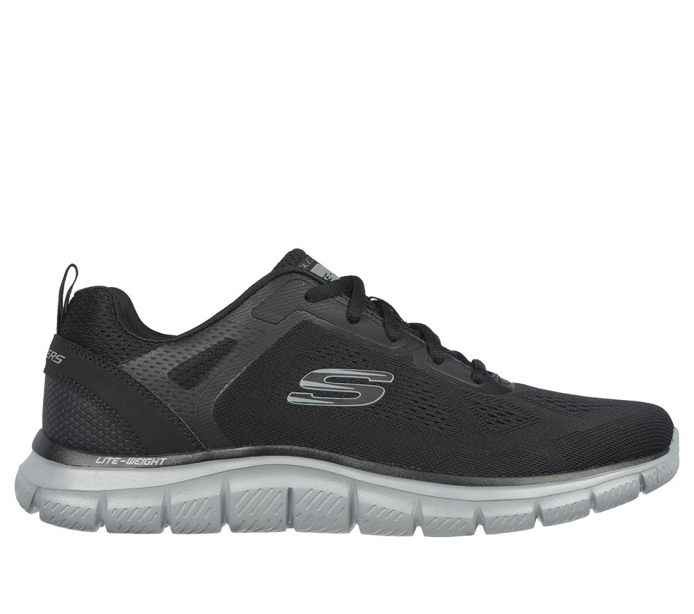 Men Skechers Track - Broader Lace Up Black / Charcoal  USA |  1532-DNHPY