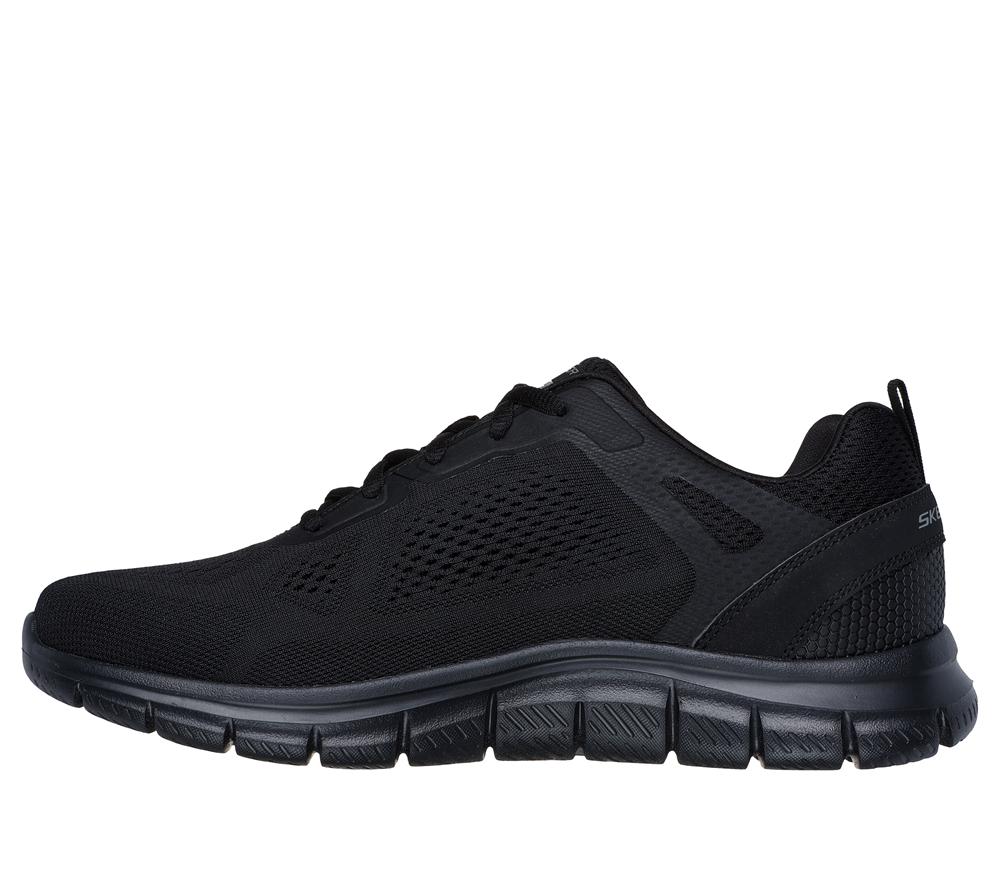 Men Skechers Track - Broader Lace Up Black  USA |  8465-WPARL