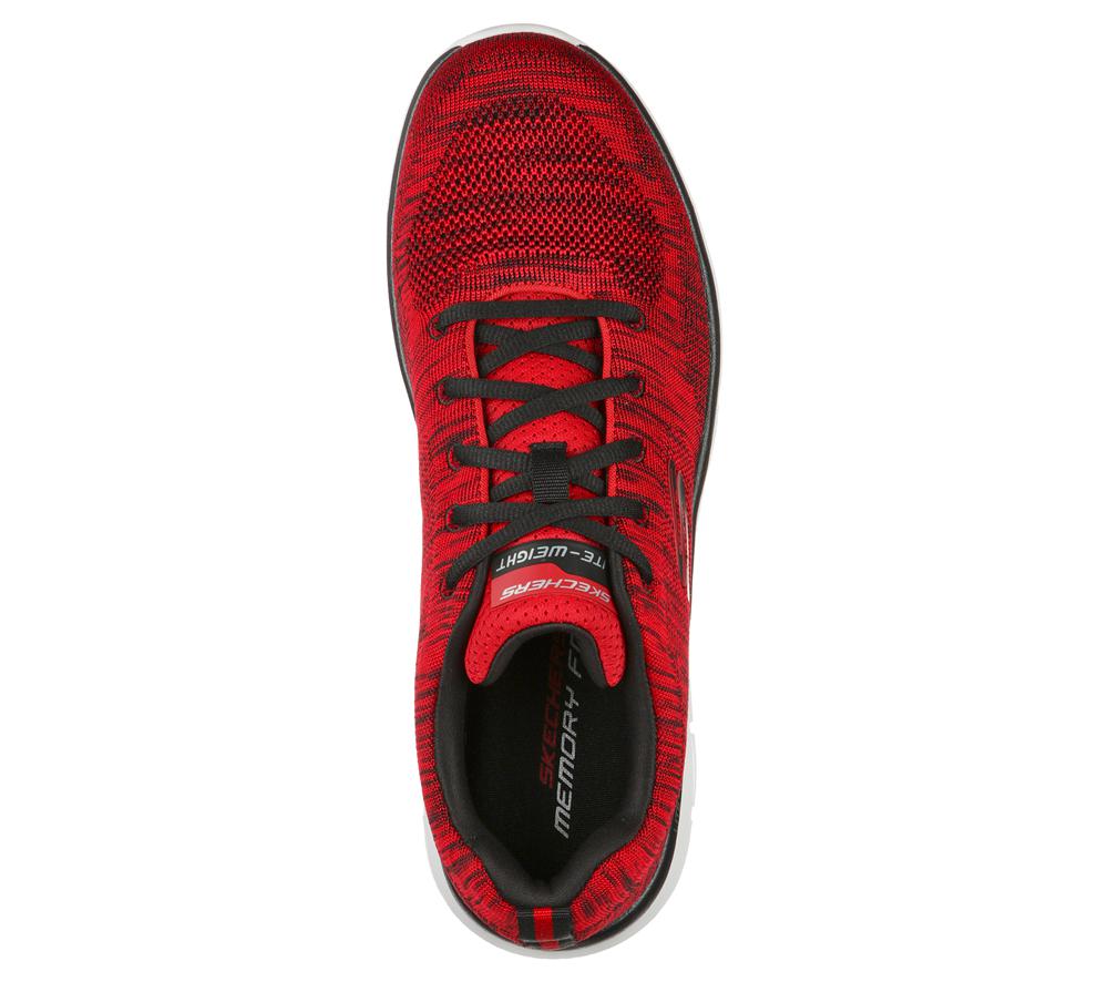 Men Skechers Track - Front Runner Lace Up Red / Black  USA |  6240-EWURV