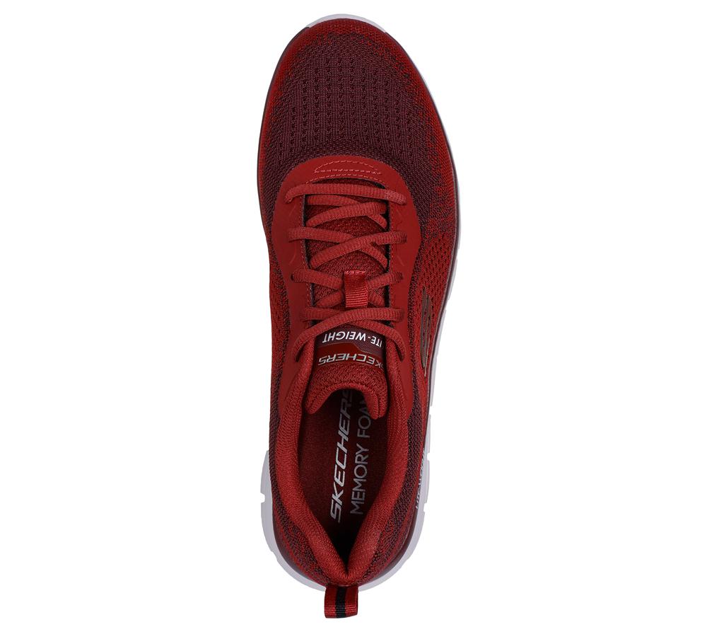 Men Skechers Track - Glendor Lace Up Burgundy  USA |  9675-NMCPF