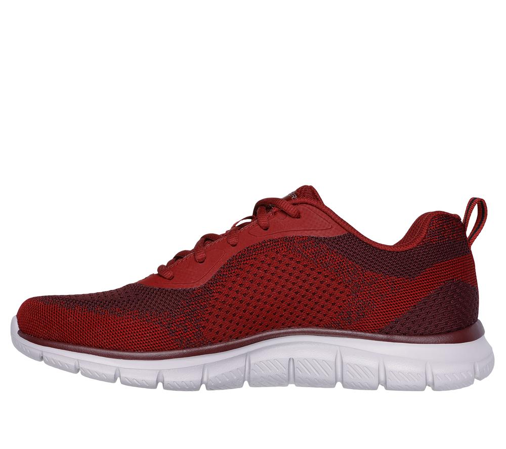 Men Skechers Track - Glendor Lace Up Burgundy  USA |  9675-NMCPF