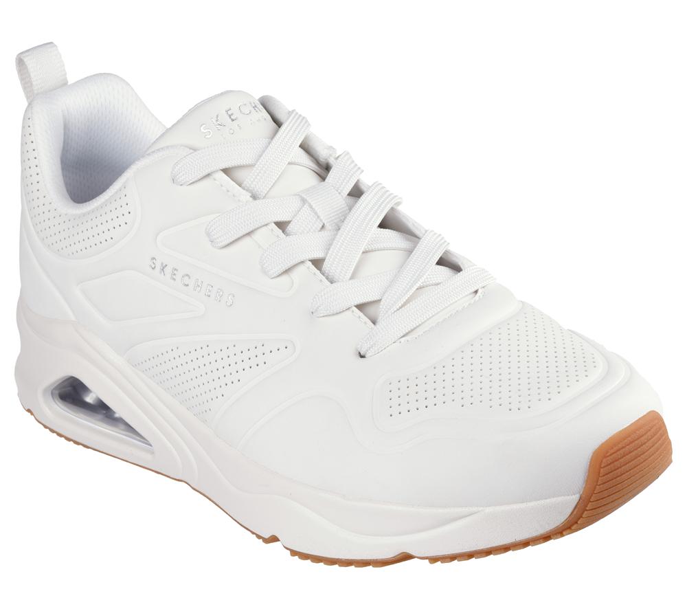 Men Skechers Tres-Air Uno - Ah-Mazing Lace Up White  USA |  9045-XMADJ