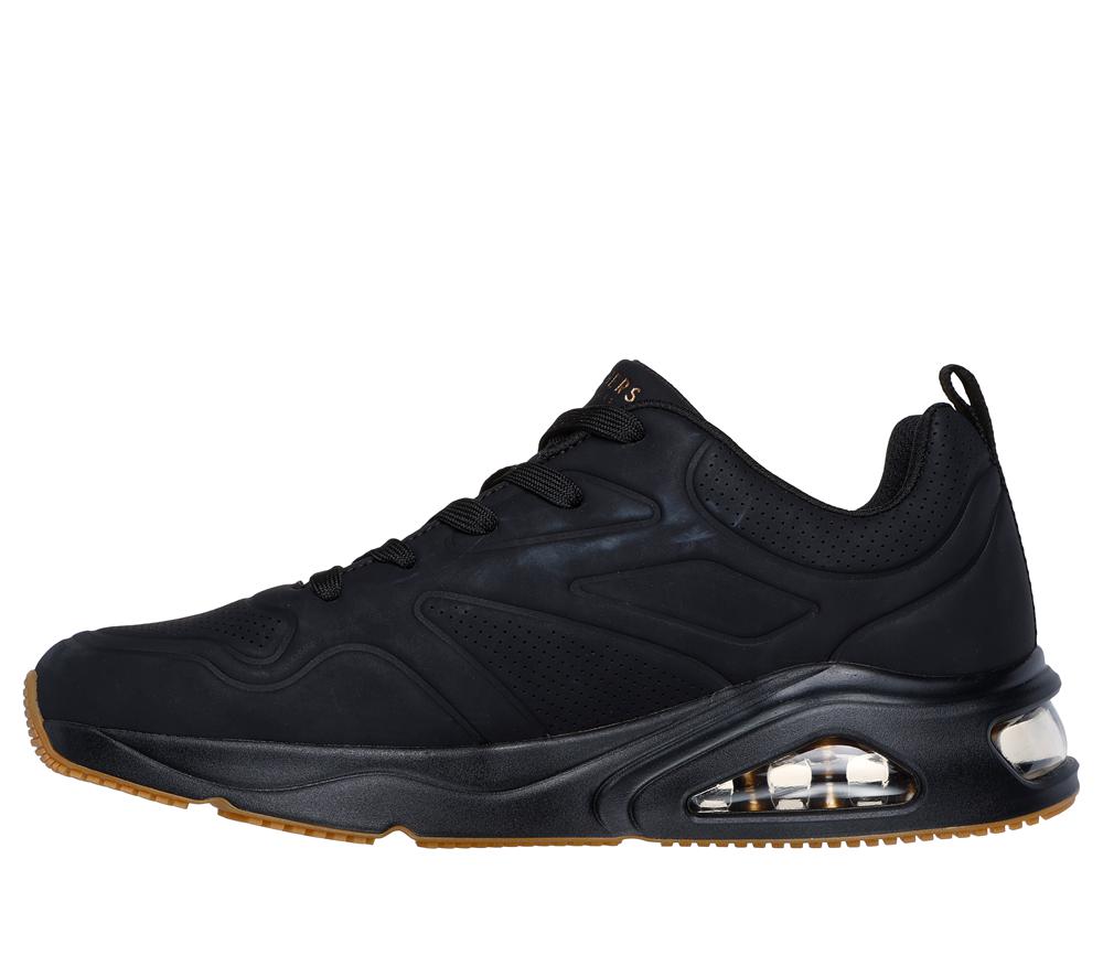 Men Skechers Tres-Air Uno - Ah-Mazing Lace Up Black  USA |  3416-GDFWK