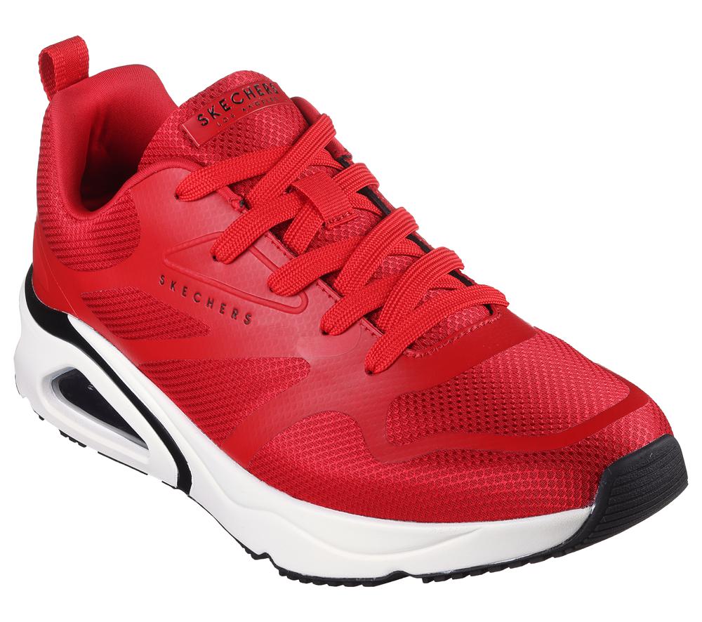 Men Skechers Tres-Air Uno - Revolution-Airy Lace Up Red  USA |  3712-XMGYN