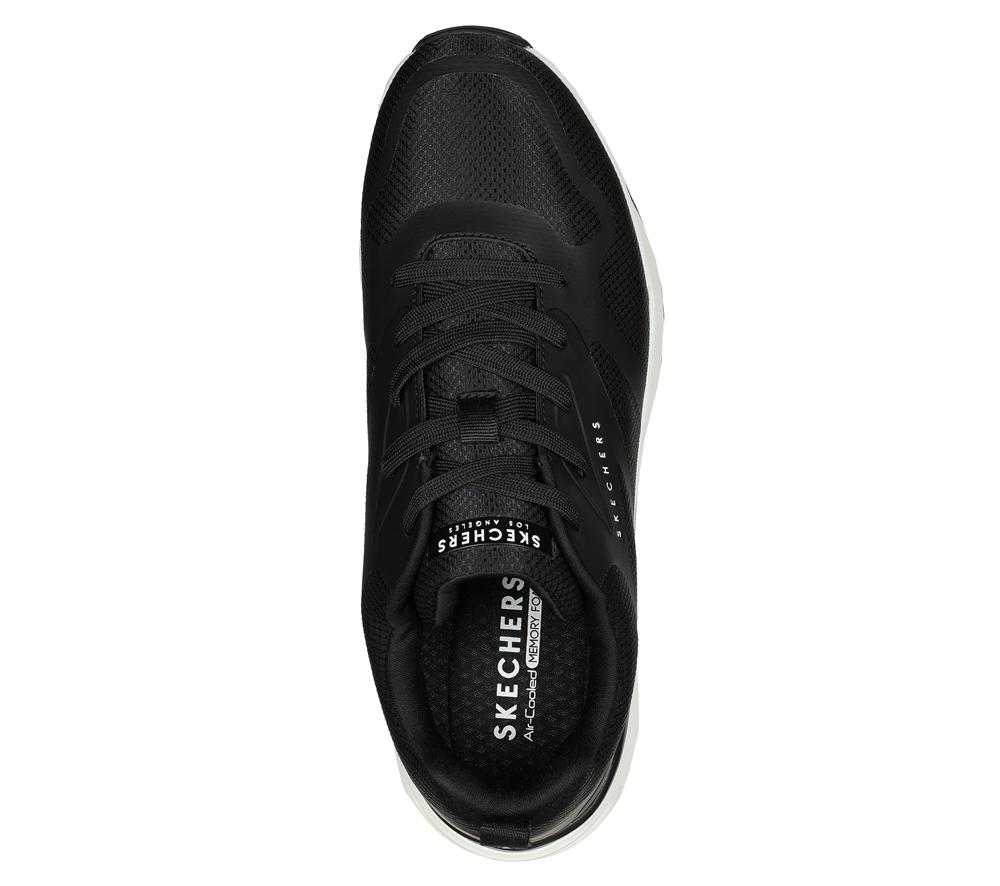Men Skechers Tres-Air Uno - Revolution-Airy Lace Up Black  USA |  1640-GXPIZ