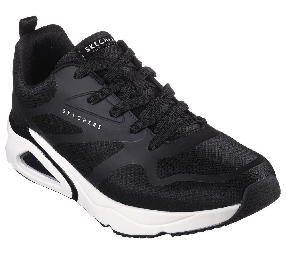 Men Skechers Tres-Air Uno - Revolution-Airy Lace Up Black  USA |  1640-GXPIZ