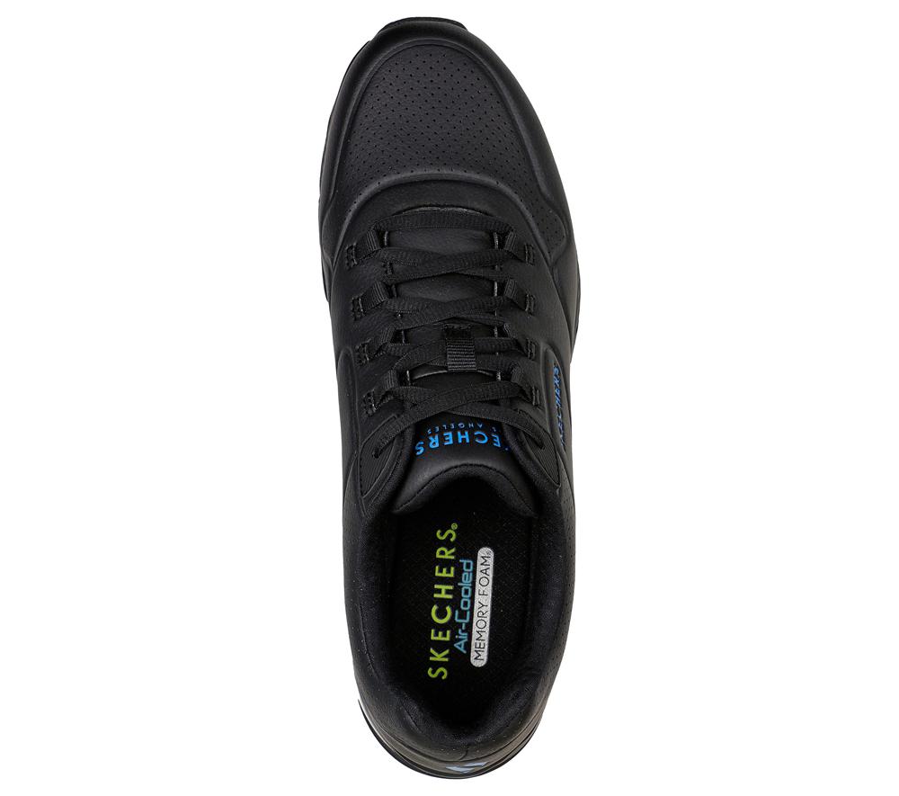 Men Skechers Uno 2 Lace Up Black / Blue  USA |  5428-OWAGX