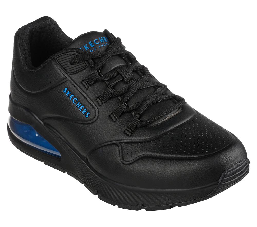 Men Skechers Uno 2 Lace Up Black / Blue  USA |  5428-OWAGX