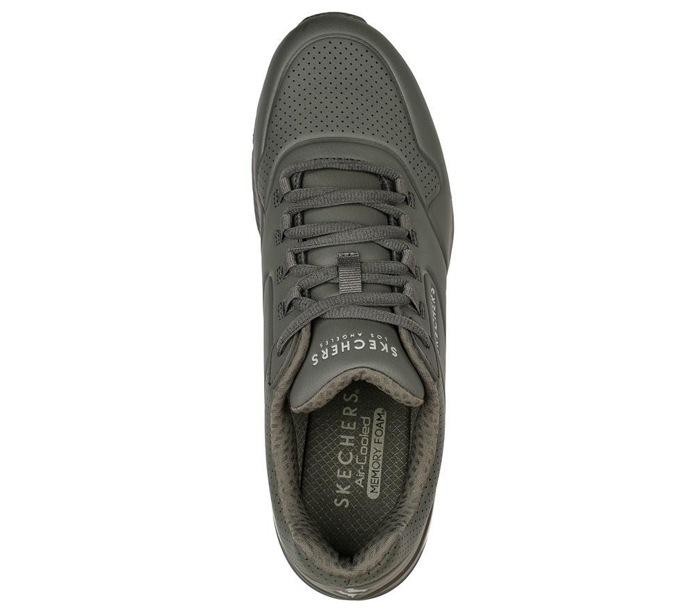 Men Skechers Uno 2 Lace Up Olive  USA |  1047-KEHSL