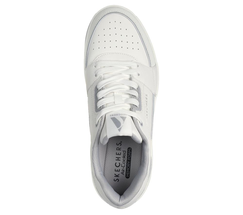 Men Skechers Uno Court - Low-Post Lace Up White  USA |  2416-GCJXM