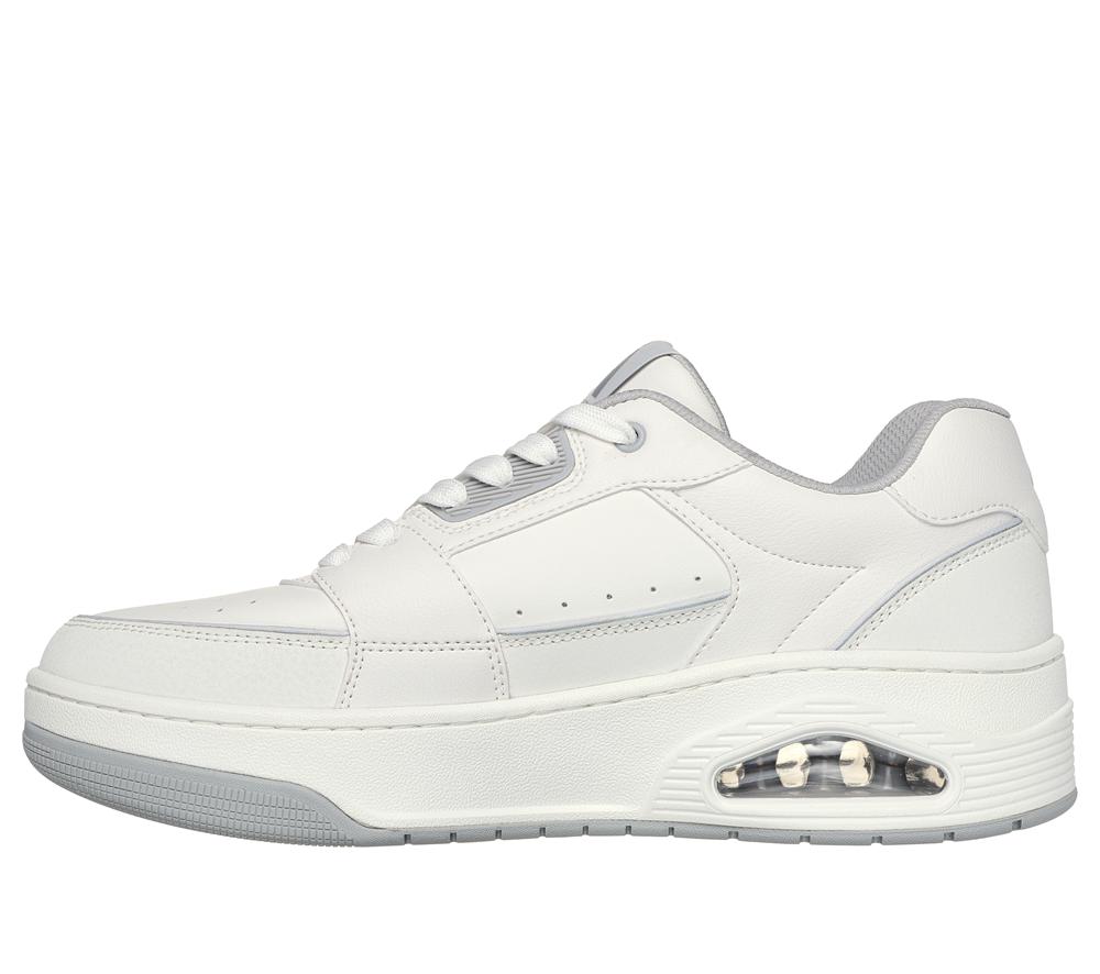 Men Skechers Uno Court - Low-Post Lace Up White  USA |  2416-GCJXM
