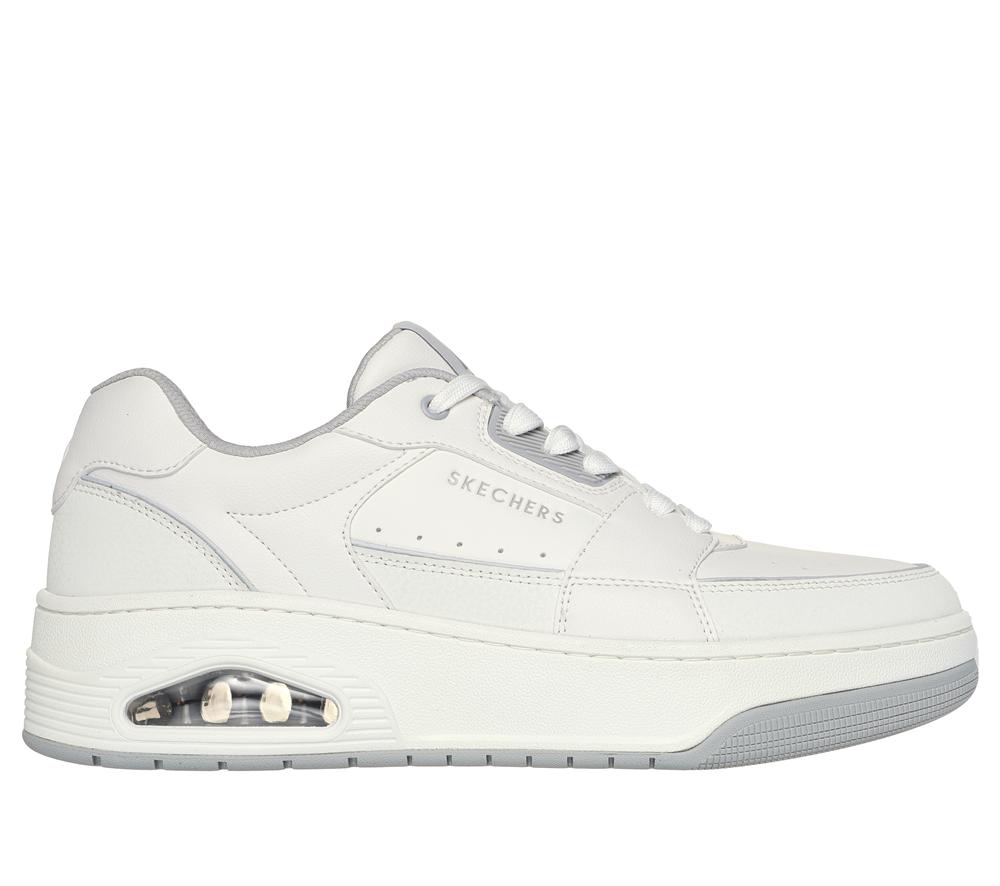Men Skechers Uno Court - Low-Post Lace Up White  USA |  2416-GCJXM